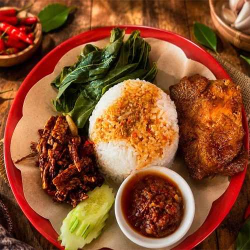 Nasi Padang Ayam Kampung Goreng
