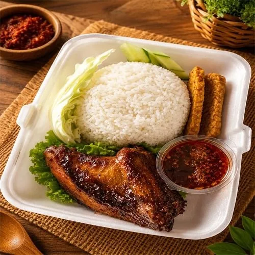 Nasi Putih Ayam Bakar