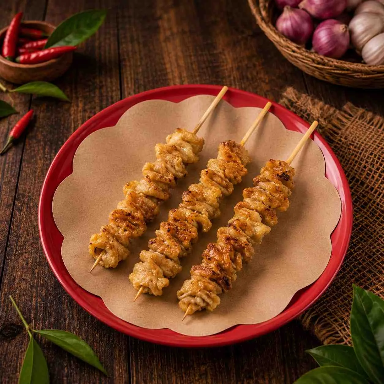 Sate Kulit Goreng