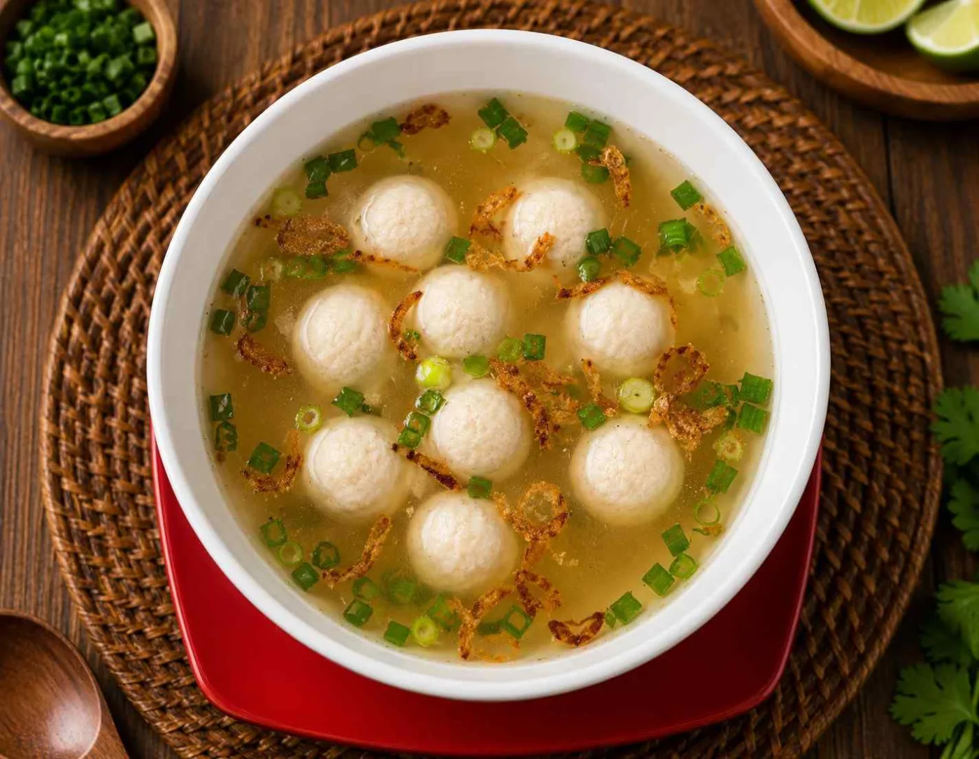 Sup Bakso Ikan + Nasi