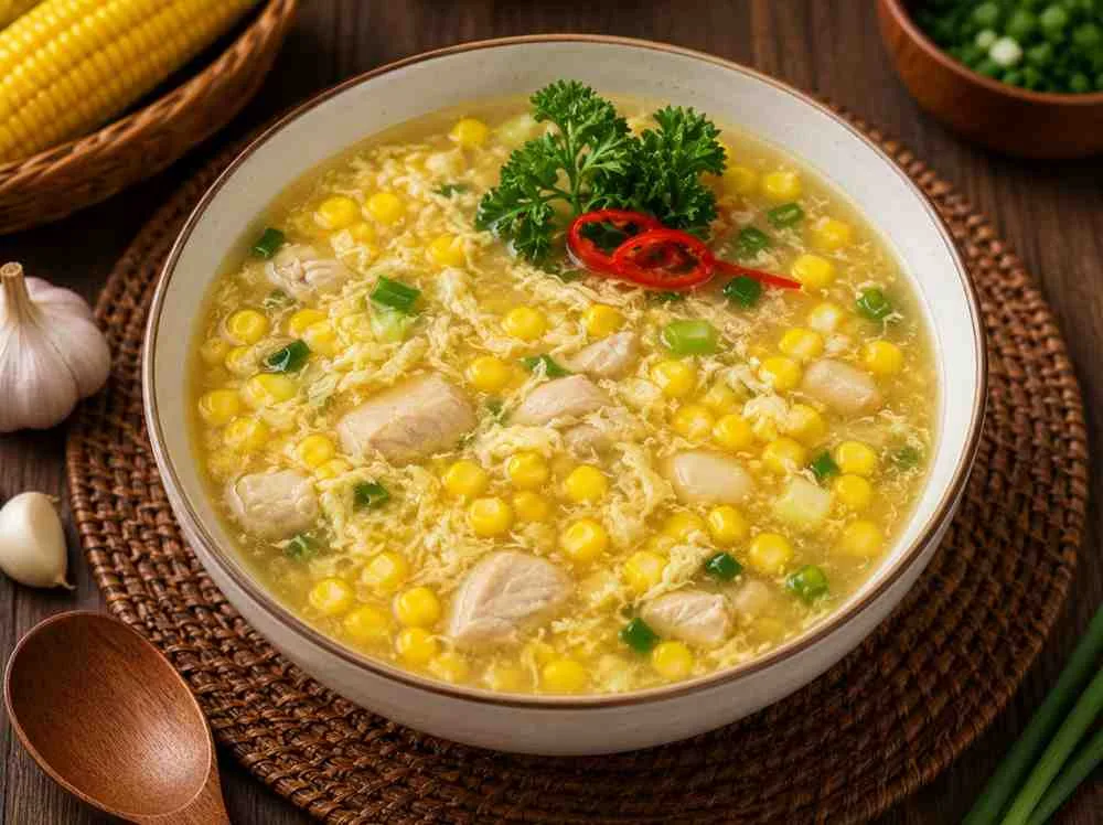 Sup Jagung Ayam + Nasi