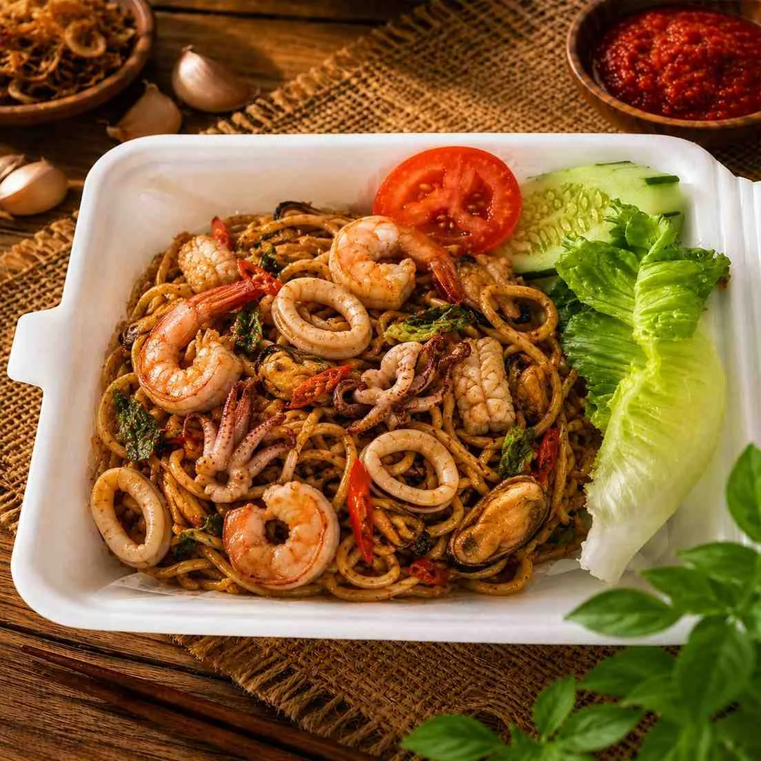 Mie Kuning Goreng Jawa Seafood